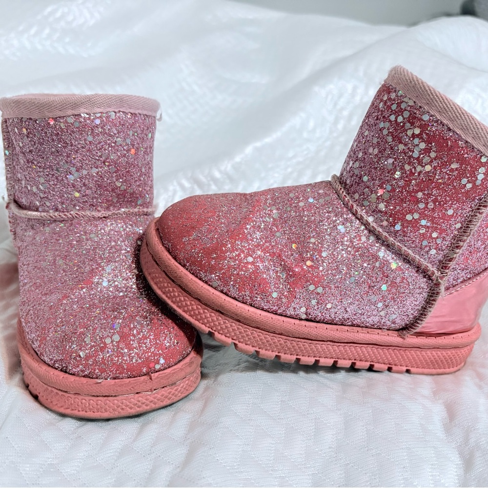 Sparkly Pink Glitter Boots